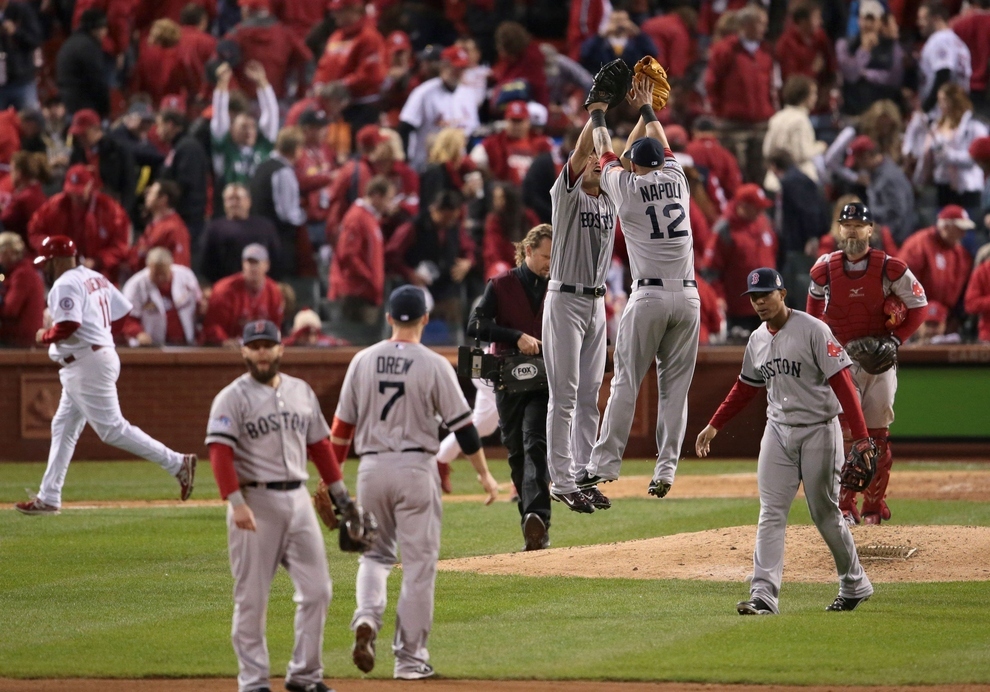 My friends and I definitely jumped as high as these guys after they won Game 6!