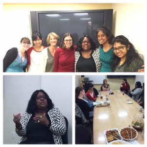 A series of images from our tea with Dr. Jewell-Sherman -- I'm next to her in the red sweater!
