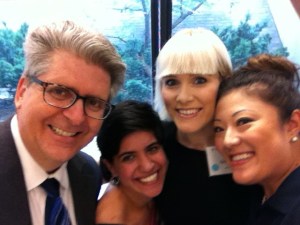 With Professor Reimers and my fellow panelists right before we spoke.