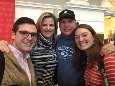 From left to right, Me (Josh Jenkins), Trisha Yearwood, Garth Brooks, and an equally excited fan and classmate, Holly Boerner!