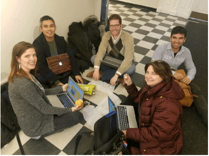 A workplace lab team