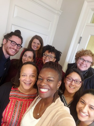 A group "selfie" with Dean Long