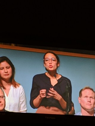 Senator Alexandra Ocasio-Cortez at the event