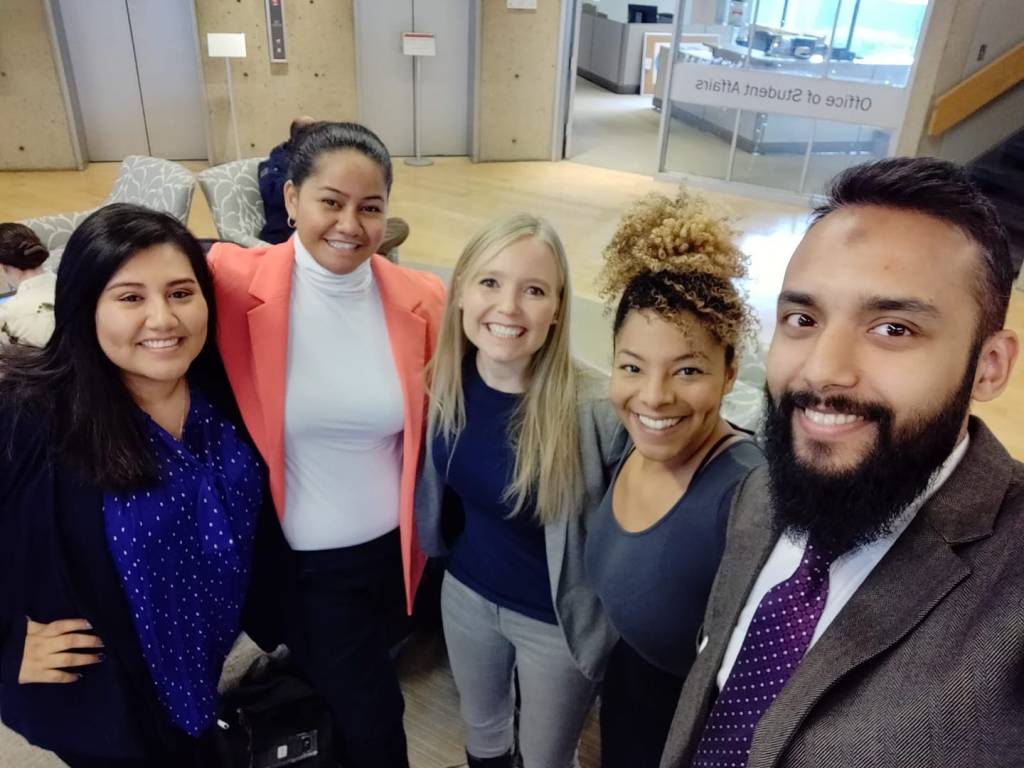 The author and some friends from her J-term class